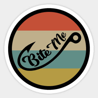 Bite Me Vintage Fishing Sticker